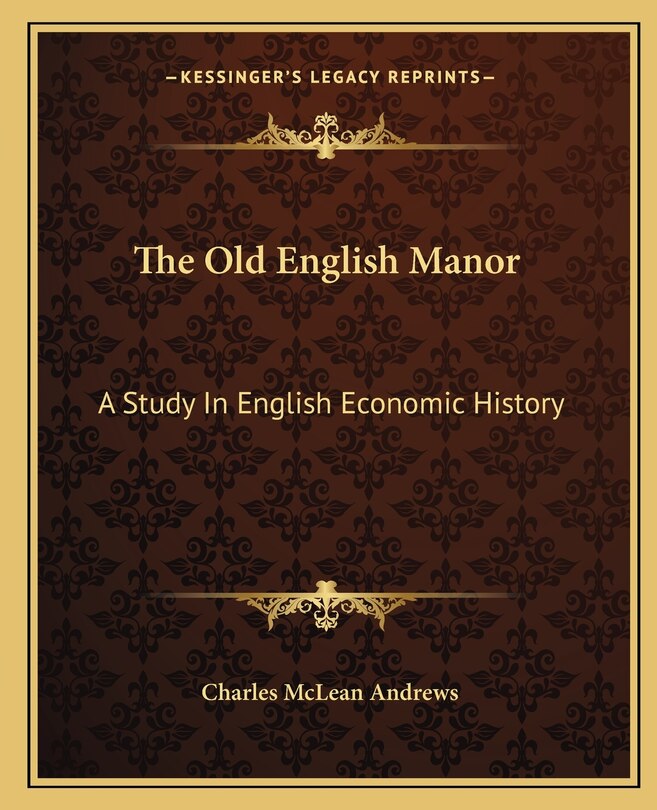 Front cover_The Old English Manor