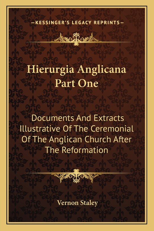 Couverture_Hierurgia Anglicana Part One