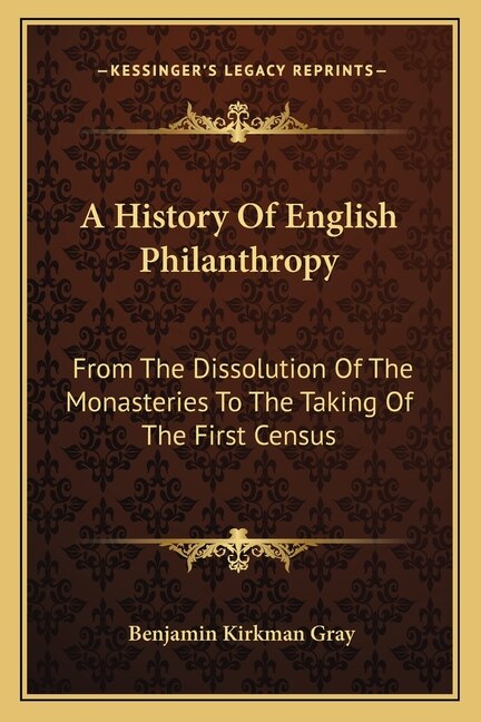 Couverture_A History Of English Philanthropy