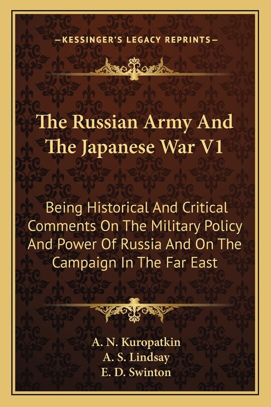 Front cover_The Russian Army And The Japanese War V1