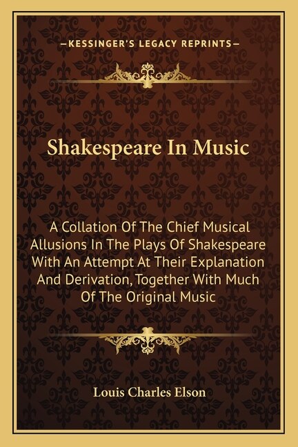 Front cover_Shakespeare In Music