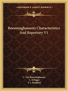 Boenninghausen's Characteristics And Repertory V1