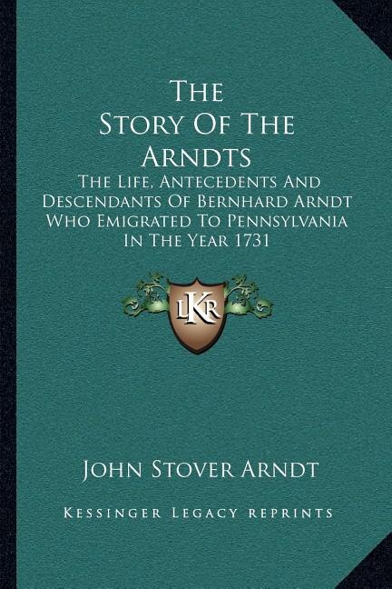 Front cover_The Story Of The Arndts