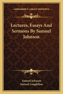 Couverture_Lectures, Essays And Sermons By Samuel Johnson