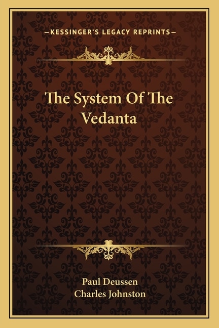 Front cover_The System Of The Vedanta