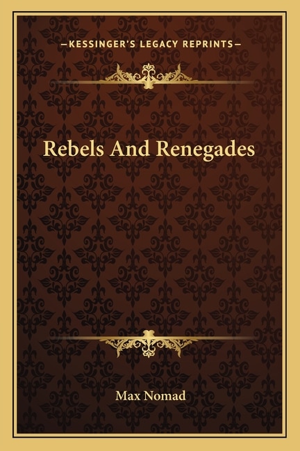 Front cover_Rebels And Renegades