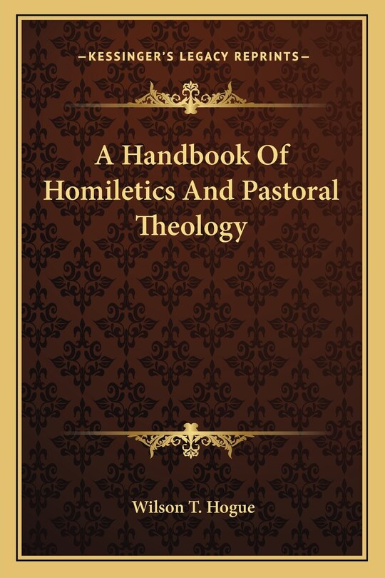 Front cover_A Handbook Of Homiletics And Pastoral Theology