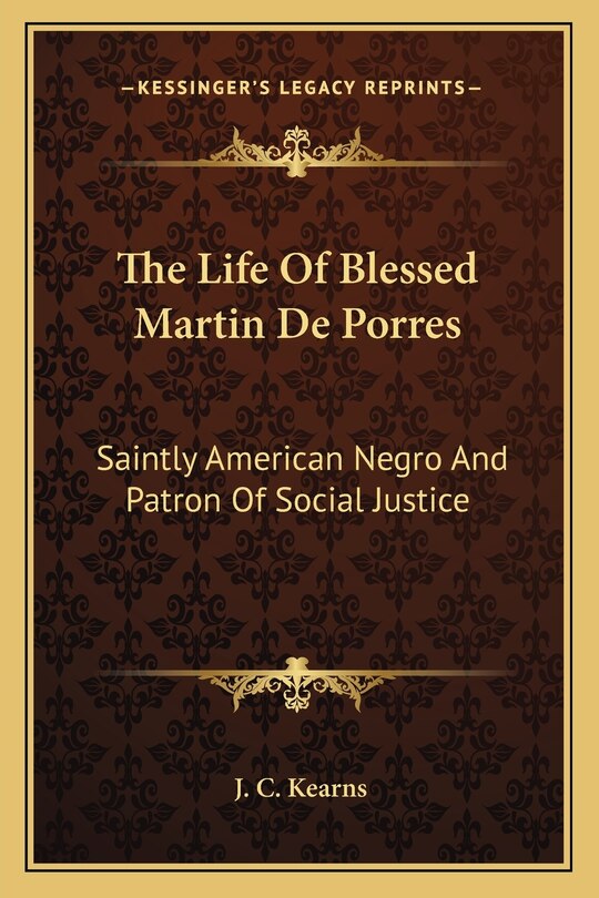 Front cover_The Life of Blessed Martin de Porres