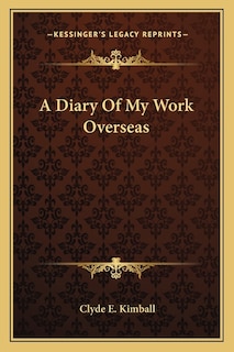 Couverture_A Diary Of My Work Overseas