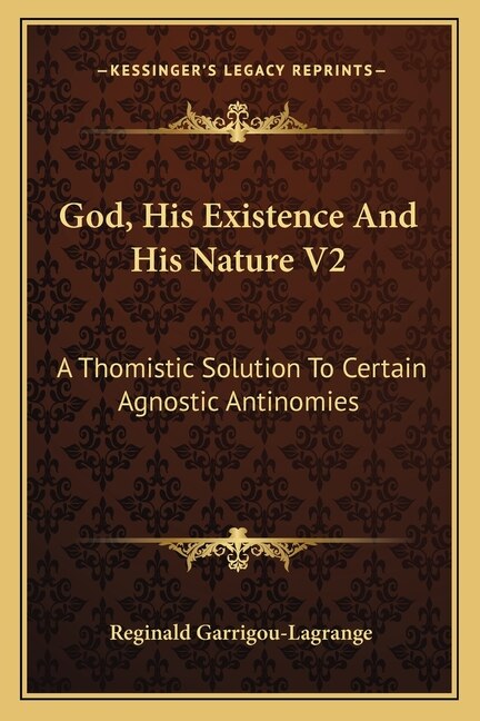 Front cover_God, His Existence and His Nature V2