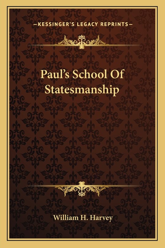 Front cover_Paul's School Of Statesmanship