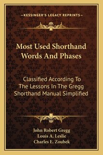Front cover_Most Used Shorthand Words and Phases