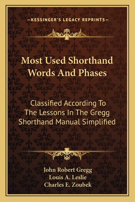 Front cover_Most Used Shorthand Words and Phases