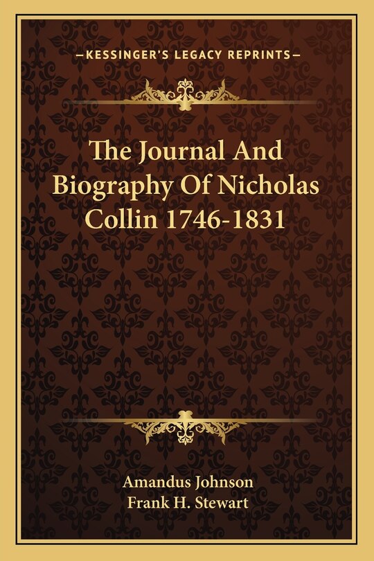 Front cover_The Journal And Biography Of Nicholas Collin 1746-1831