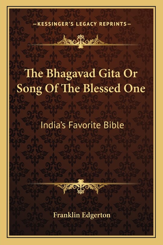 Front cover_The Bhagavad Gita or Song of the Blessed One