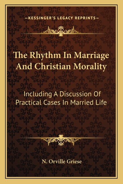 Front cover_The Rhythm In Marriage And Christian Morality