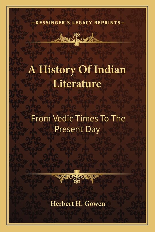 Front cover_A History Of Indian Literature
