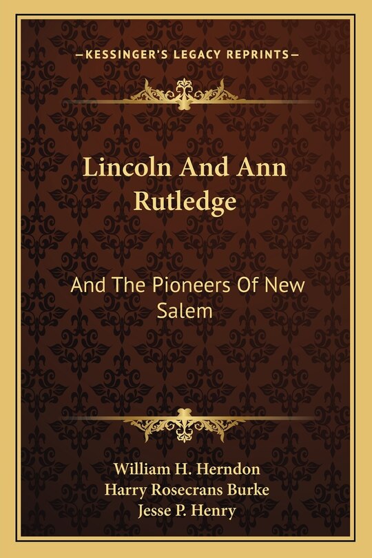 Front cover_Lincoln And Ann Rutledge