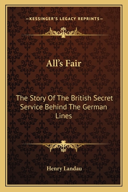 Front cover_All's Fair