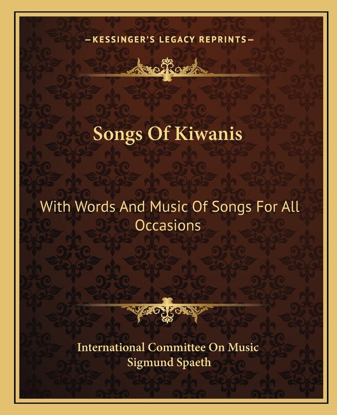 Couverture_Songs Of Kiwanis