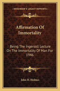 Couverture_Affirmation Of Immortality