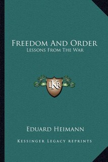 Couverture_Freedom And Order