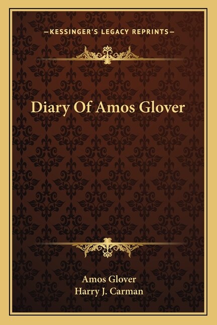 Front cover_Diary Of Amos Glover