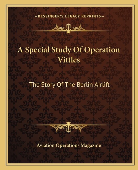 Couverture_A Special Study Of Operation Vittles