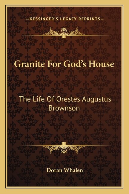 Front cover_Granite for God's House