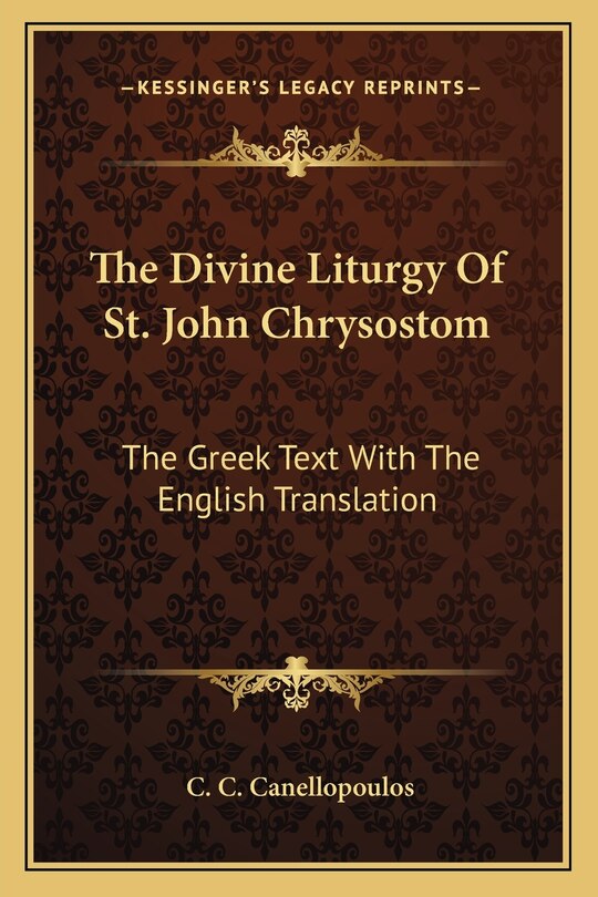 Front cover_The Divine Liturgy of St. John Chrysostom