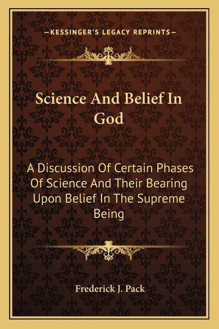 Front cover_Science And Belief In God