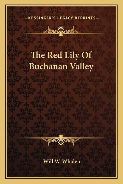 Front cover_The Red Lily Of Buchanan Valley