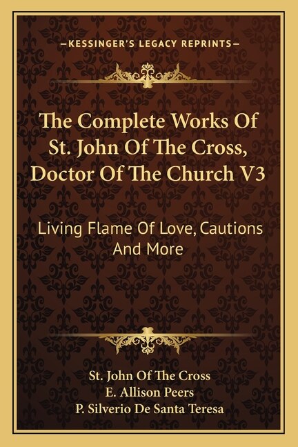Front cover_The Complete Works of St. John of the Cross, Doctor of the Church V3