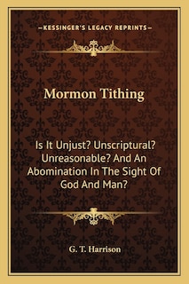 Front cover_Mormon Tithing