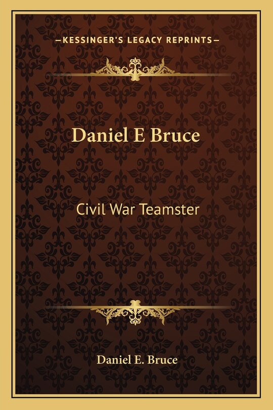 Front cover_Daniel E Bruce