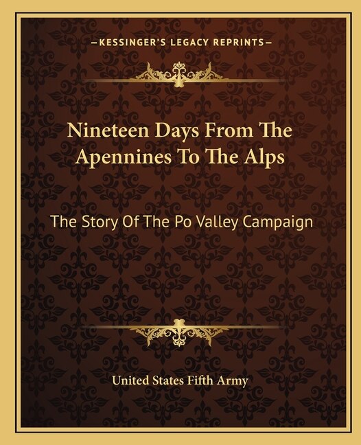 Front cover_Nineteen Days From The Apennines To The Alps