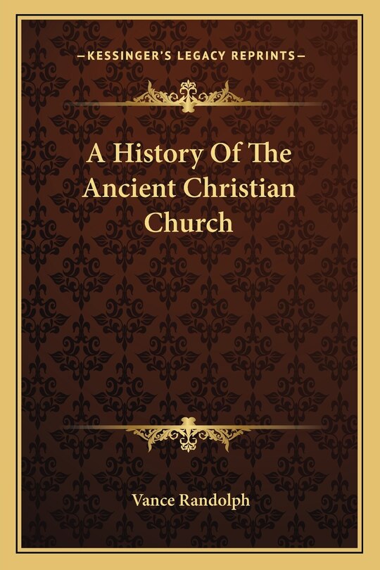Front cover_A History Of The Ancient Christian Church