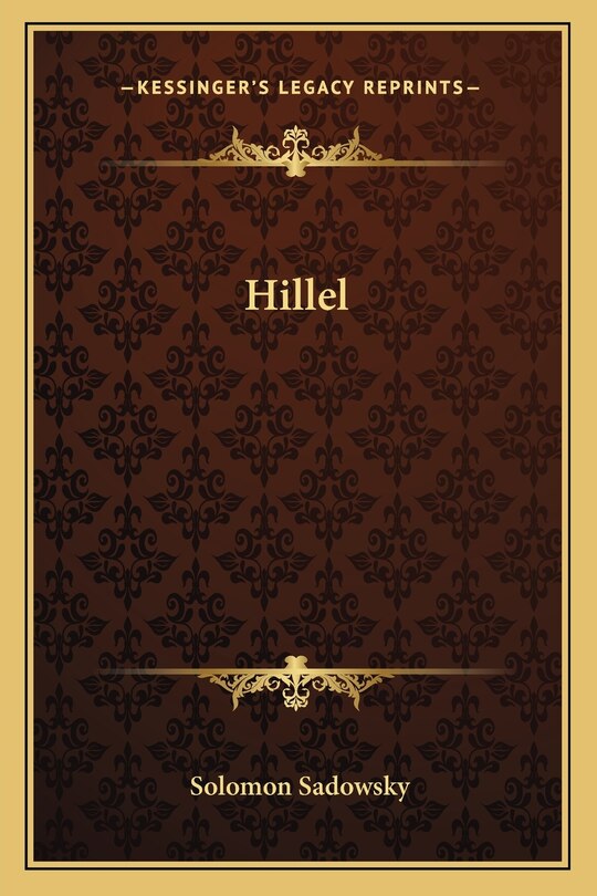 Front cover_Hillel