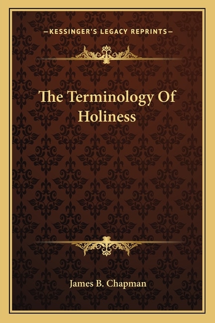 Front cover_The Terminology Of Holiness