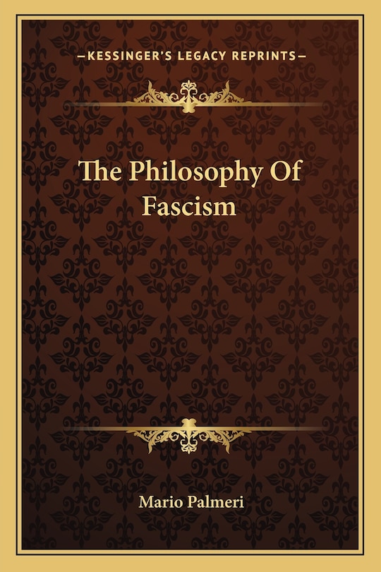 Front cover_The Philosophy Of Fascism