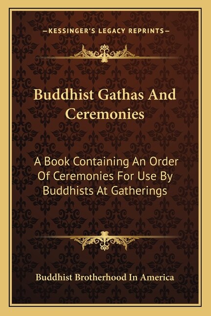 Couverture_Buddhist Gathas And Ceremonies