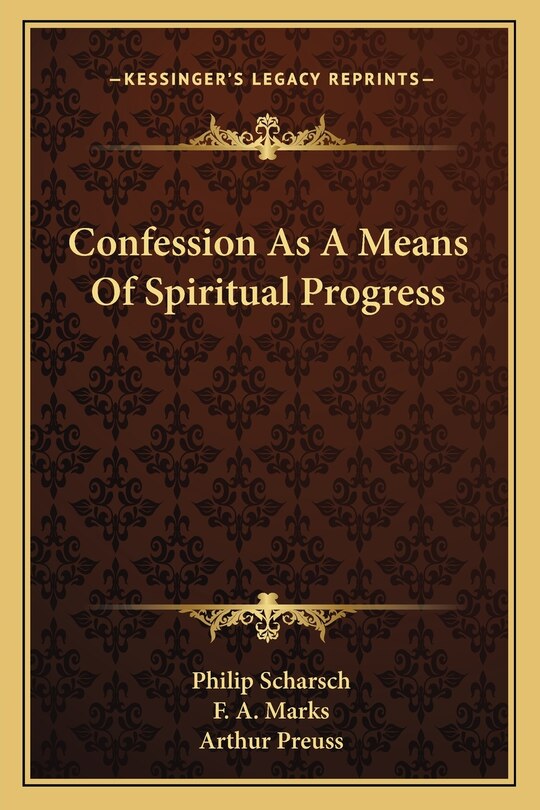 Front cover_Confession As A Means Of Spiritual Progress