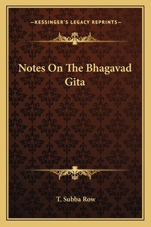 Front cover_Notes on the Bhagavad Gita