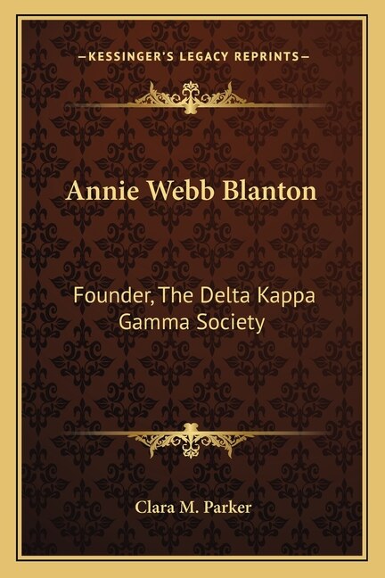 Front cover_Annie Webb Blanton