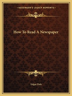 Couverture_How To Read A Newspaper