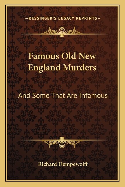 Front cover_Famous Old New England Murders