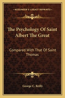 Front cover_The Psychology Of Saint Albert The Great