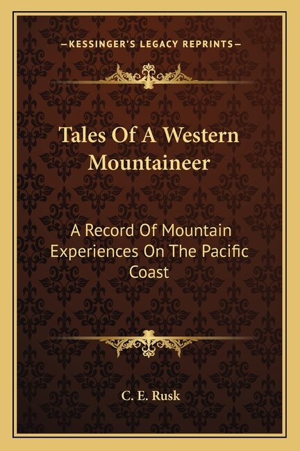 Front cover_Tales Of A Western Mountaineer