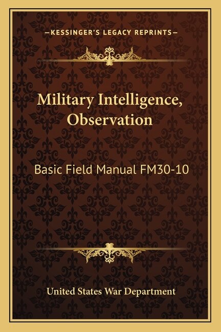 Front cover_Military Intelligence, Observation