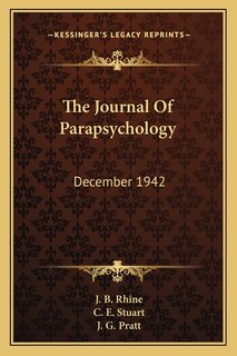 Front cover_The Journal Of Parapsychology